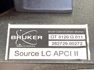 USED BRUKER ION SOURCE MODULE MISSING SMALL ATTACHMENT