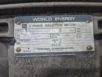 Used TOSHIBA CORPORATION IKK-FBKA 160L Motors (misc) British Columbia CA | Steep Hill Equipment Solutions #1328358