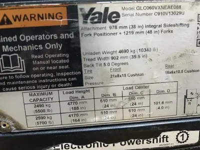 Used 2020 Yale GLC060VX Liquid Propane Forklifts Ohio US | Value Forklifts #1311520