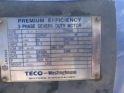 USED 2006 TECO-WESTINGHOUSE AEJH-8A001