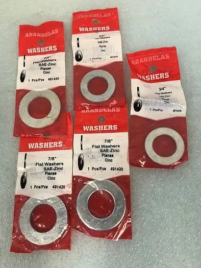 WASHERS 7-8 FLAT WASHERS SAE-ZINC