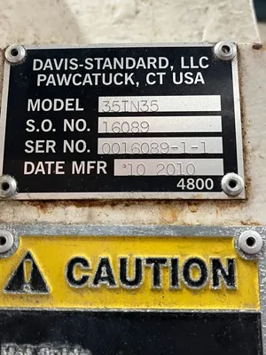 2010 DAVIS STANDARD 3.5" 30:1 air cooled extruder Extruders, Low Boy 2.6" - 3.5""" | Mark One Machinery (7)