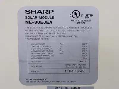 USED SHARP NE-80EJE