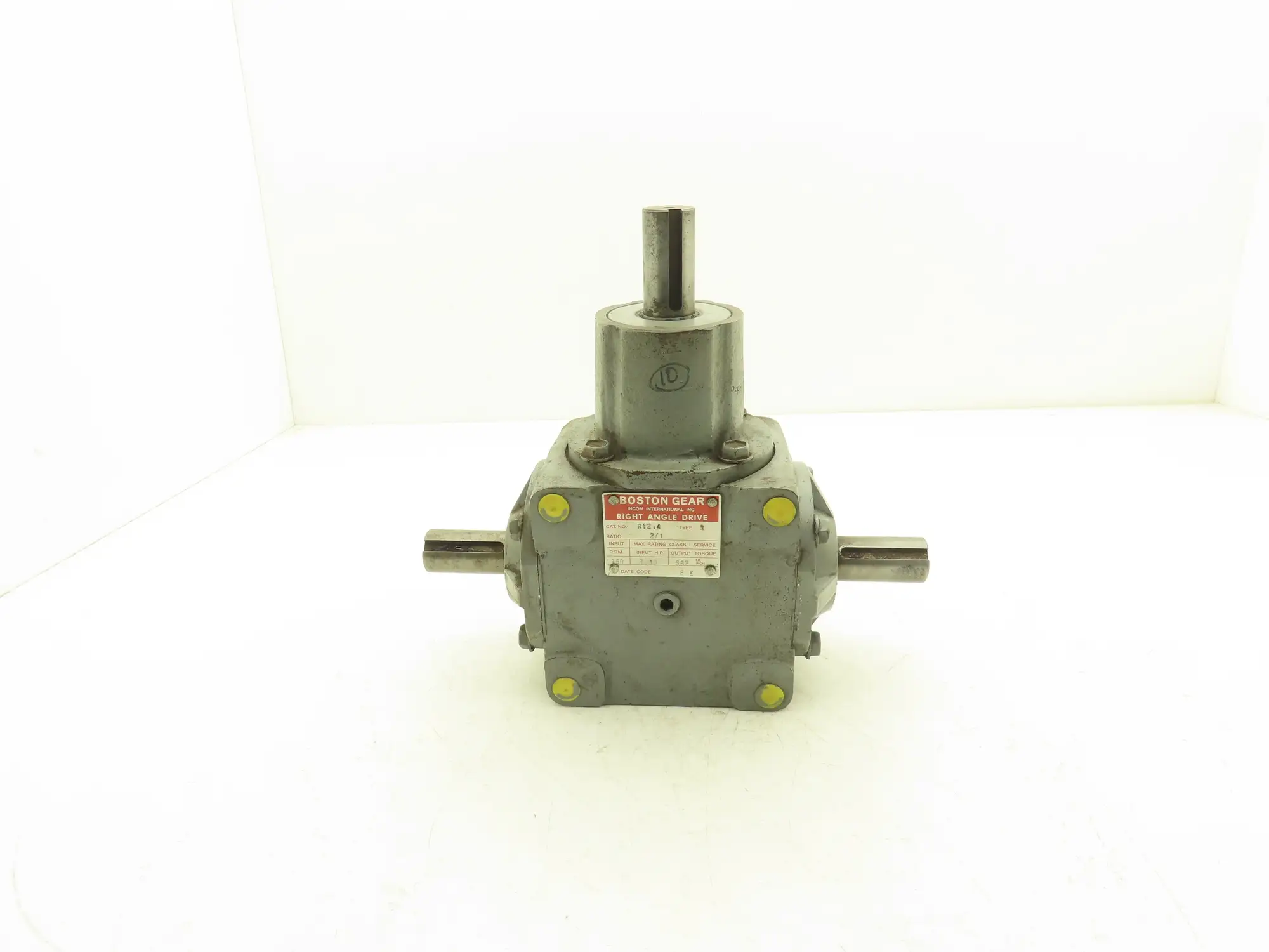 Boston Gear R1214-2-D Right Angle Drive 2:1 Gearbox 7.8Hp 875 RPM 1" Dual Shaft
