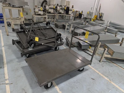 (4) Rolling Platform Carts