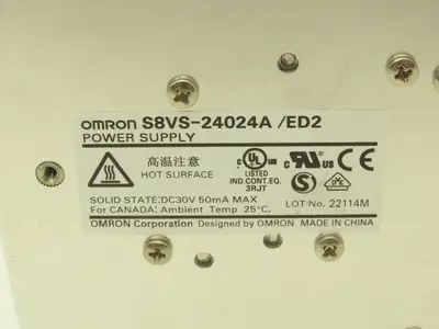 Omron S8VS-24024A Switch Mode Power Supply In 100-240VAC Out 24VDC 10A Lot of 2
