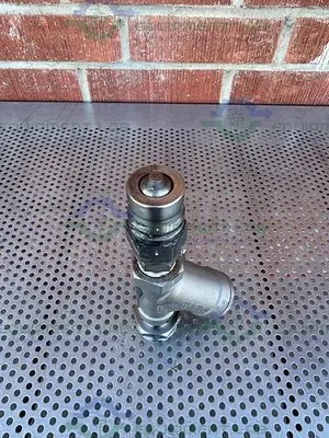 USED SPIRAX SARCO ANSI 600 A351 CF3M STEEL STRAINER W/ 1" SANITARY TO QUICK CONNECT