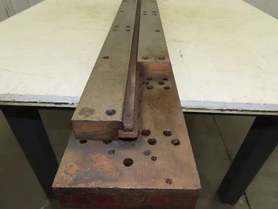 Press Brake Die 63" Long 3/8" Wide Flat U Die 50" Material 1/2" Tang