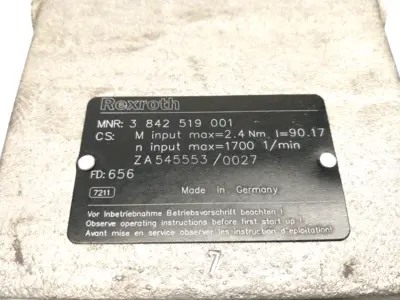 Used BOSCH REXROTH 3842519001, TS 2, AS 2/C, VPLUS, BOSCH REXROTH 3 842 519 001 Gearboxes | Maverick Industrial Sales #1108831