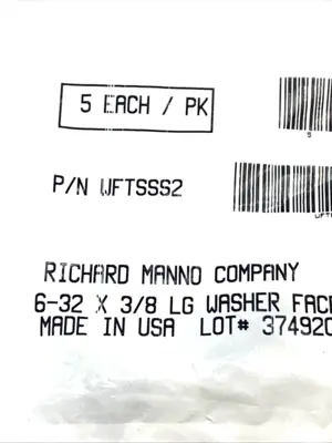 USED RICHARD MANNO THUMB SCREW #6-32 X 3/8" KNURLED WASHER FACE SS LOT OF 11