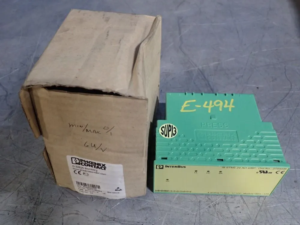 New | in-Stock PHOENIX CONTACT IBSTME24AO4/BP Input / Output Modules | HGR 24 #733553