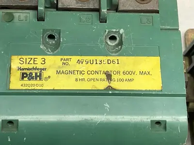 Used P&H 479U135D61 Miscellaneous Equipment (Electrical & Power) Ohio US | Surplus Asset Holdings #1507160