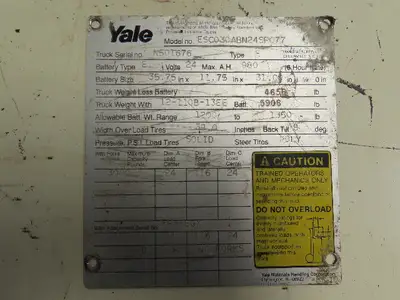 Yale ESC030ABN24SF077 24 volt Stand Up Electric Forklift Drive Motor
