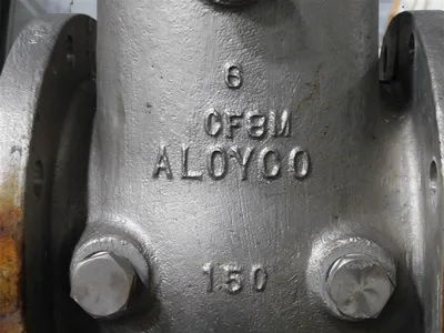 6" Aloyco Stainless Steel Gate Valve Class 150 CF8M Rising Stem Used
