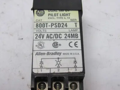 A-B Allen Bradley 800T-PSD24 Ser. T 18mm Pilot Light Red 24V