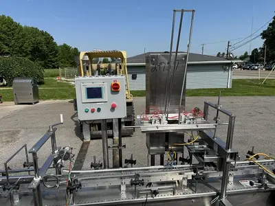 USED CINTROL GMC CUP, TUB AND TRAY FILLING AND LIDDING LINE FDS1500