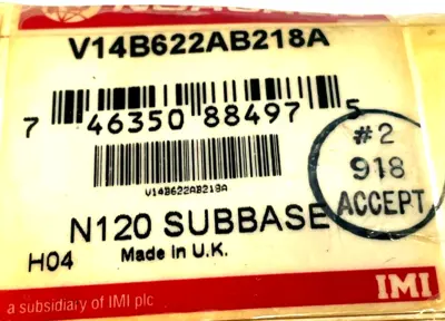 NEW NORGREN V14B622AB218A SOLENOID N120 SUB BASE