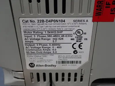 USED 2010 ALLENBRADLEY 22BD4P0N104