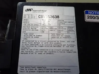 Used INGERSOLL RAND UP625125HA Miscellaneous MRO Ohio US | HGR 24 #1089746