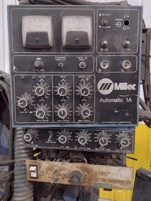72" JETLINE SEAM WELDER WITH 3-WAY COPPER GROOVE BOTTOM CLAMP & MILLER COMPONENTS: STOCK #23642