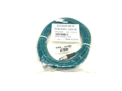 NEW COGNEX ETHERNET CABLE 5M A-CODED RJ45 TO M12 8-PIN