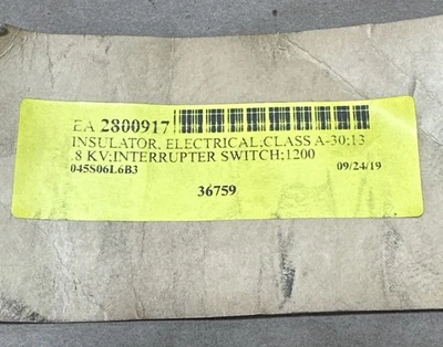 NEW SURPLUS- Circuit Breaker Co Class A-30 Insulator K-10090 Style 36 13.8kV