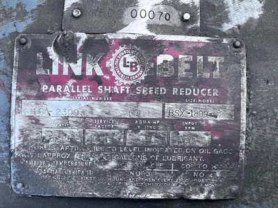 250 HP Link Belt Parallel Shaft Speed Reducer Model BSX-1800-62