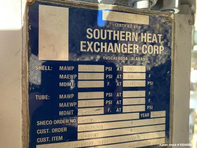 USED SOUTHERN HEAT EXCHANGER 29-144-E-STC REBOILER