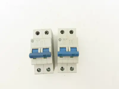 Allen Bradley 1492-SPM2D060 Circuit Breaker 6A 2 Pole 480 VAC Ser D Lot of 2