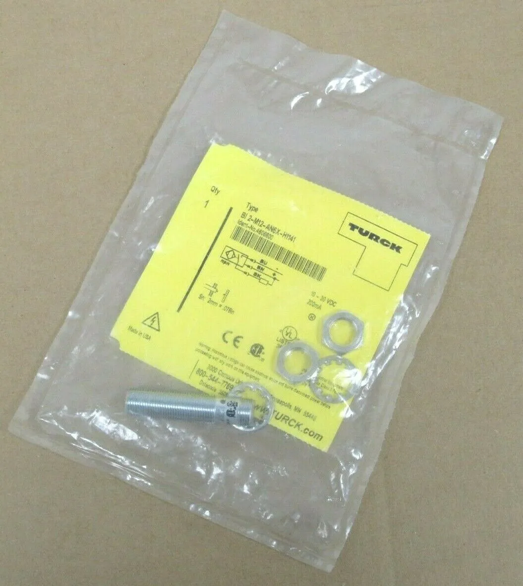 NEW TURCK BI 2-M12-AN6X-H1141 4606600 PROXIMITY SWITCH SENSOR BI2M12AN6XH1141