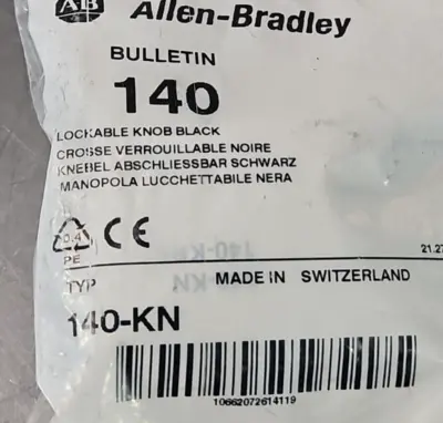 ALLEN BRADLEY 140-KN /A Lockable Knob Black loc4D3