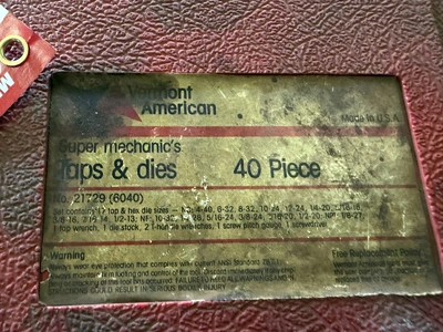Used _UNKNOWN_ _UNKNOWN_ Taps & Dies Michigan US | Miedema Asset Management Group #1371823
