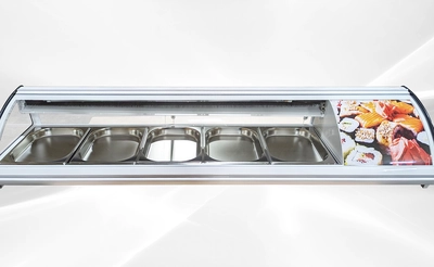 171-0310 69" Self Contained Sushi Display Cooler Case
