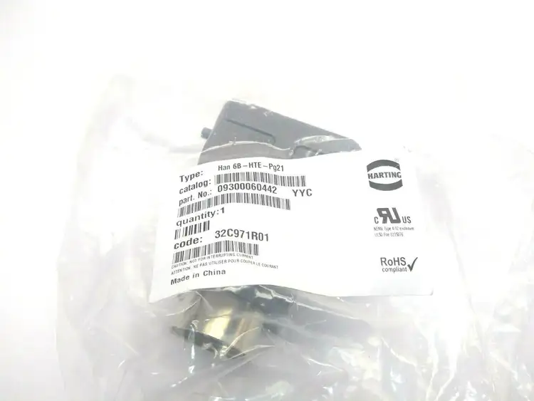 Used HARTING HAN 6B-HTE-PG21 CONNECTOR HOOD Connector Accessories Michigan US | Maverick Industrial Sales #1090977