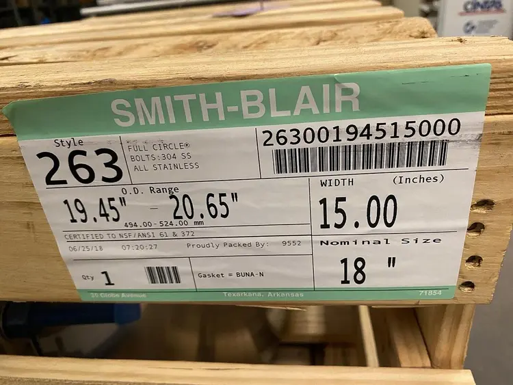 Used SMITH BLAIR 26300194515000 Valves/Fittings | Surplus Asset Holdings #1218622