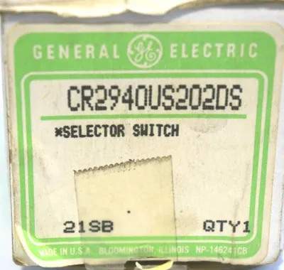 NEW GENERAL ELECTRIC CR2940US202DS SELECTOR SWITCH