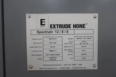 2019 EXTRUDE HONE SPECTRUM 12/8/8 Hones | Machine Tool Emporium (8)
