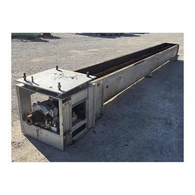 Used 18" X 20' L Thomas Conveyor Holo Flite Thermal Screw Auger Processor Dryer
