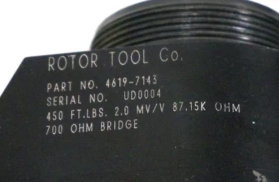 COOPER/ROTOR TOOLS 4619-7143 TRANSDUCER 450 FT. LBS, 700 OHMS, 46197143