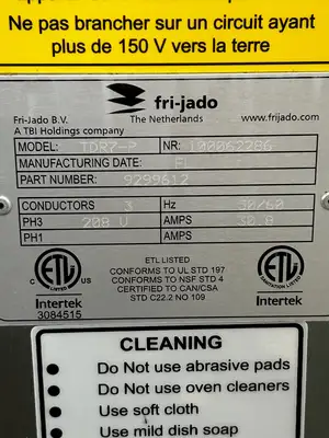 FriJado TDR7-P Single Stack Rotisserie Oven 208V 3ph Electric Refurbished Tested and Working