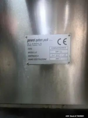 Used General System Pack GSP45 Horizontal Flow Wrapper – 60 PPM Packaging Machine (2003)