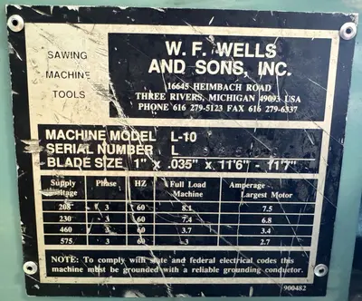 USED W.F. WELLS L-10