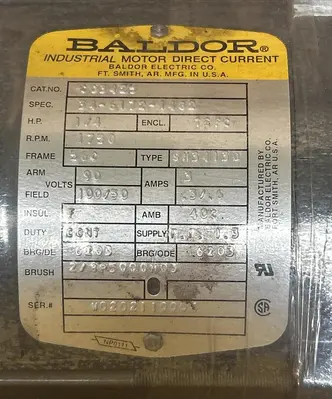 New | in-Stock BALDOR CD3425 D.C. Motors Ohio US | Surplus Asset Holdings #1209651