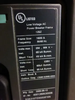 4000 Amp Siemens WL Switchgear, 7 Section, 4000/1600A Breakers,