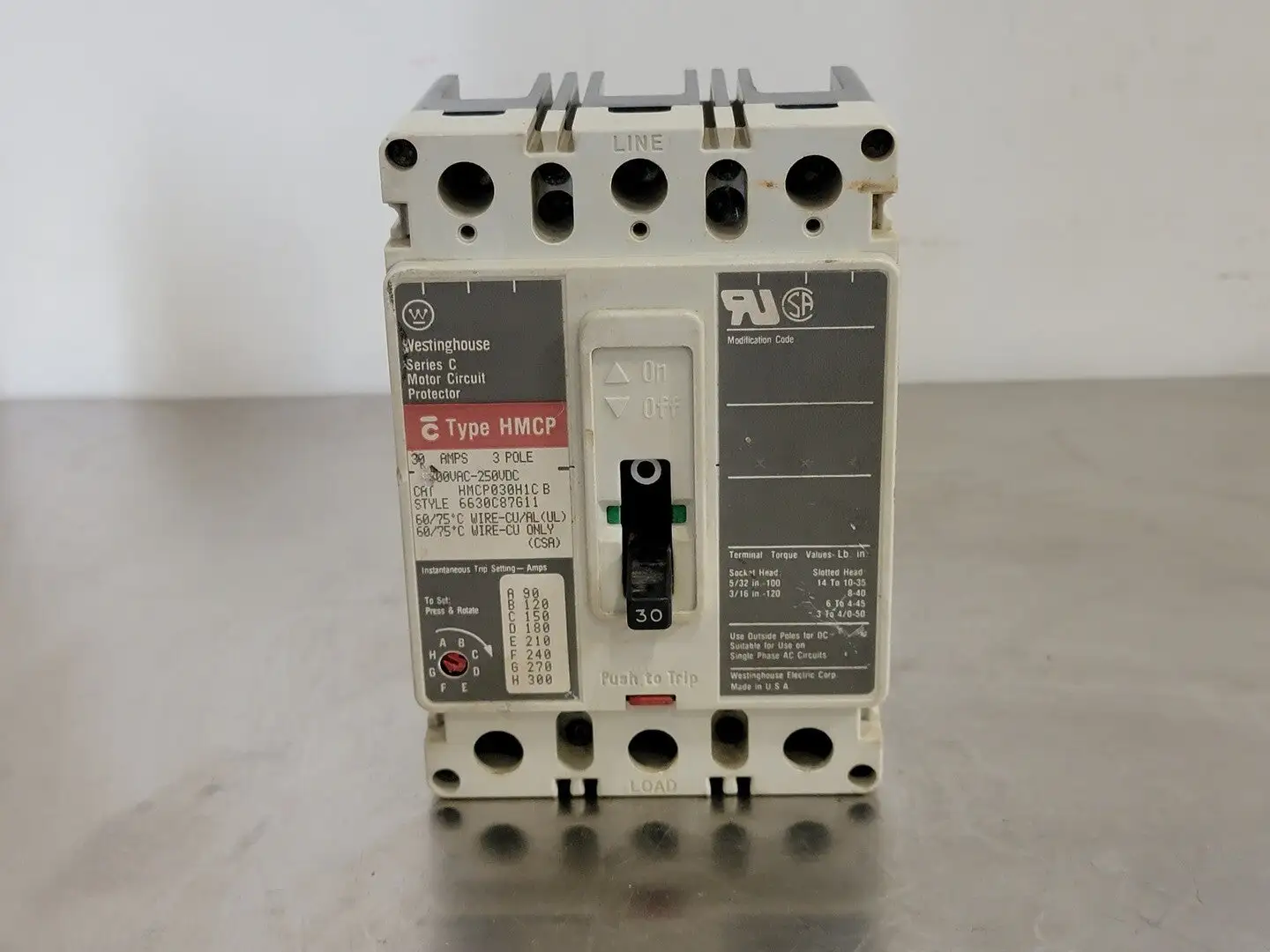 USED WESTINGHOUSE HMCP030H1CB
