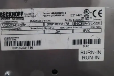 Beckhoff AX2523-B750 Servo Drive STOCK 3430-D