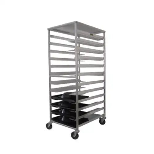 Alluserv AURSC12 Ambient Mobile Delivery Cart W/ (12) Tray Capacity, Aluminum