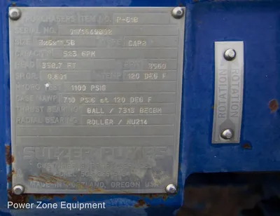 USED SULZER BINGHAM 3X6X11.5B CAP8