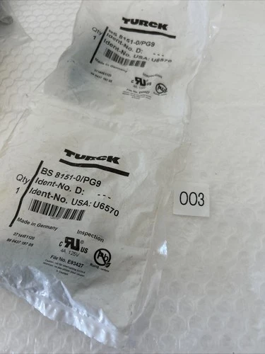NEW Turck BS8151-0/PG9