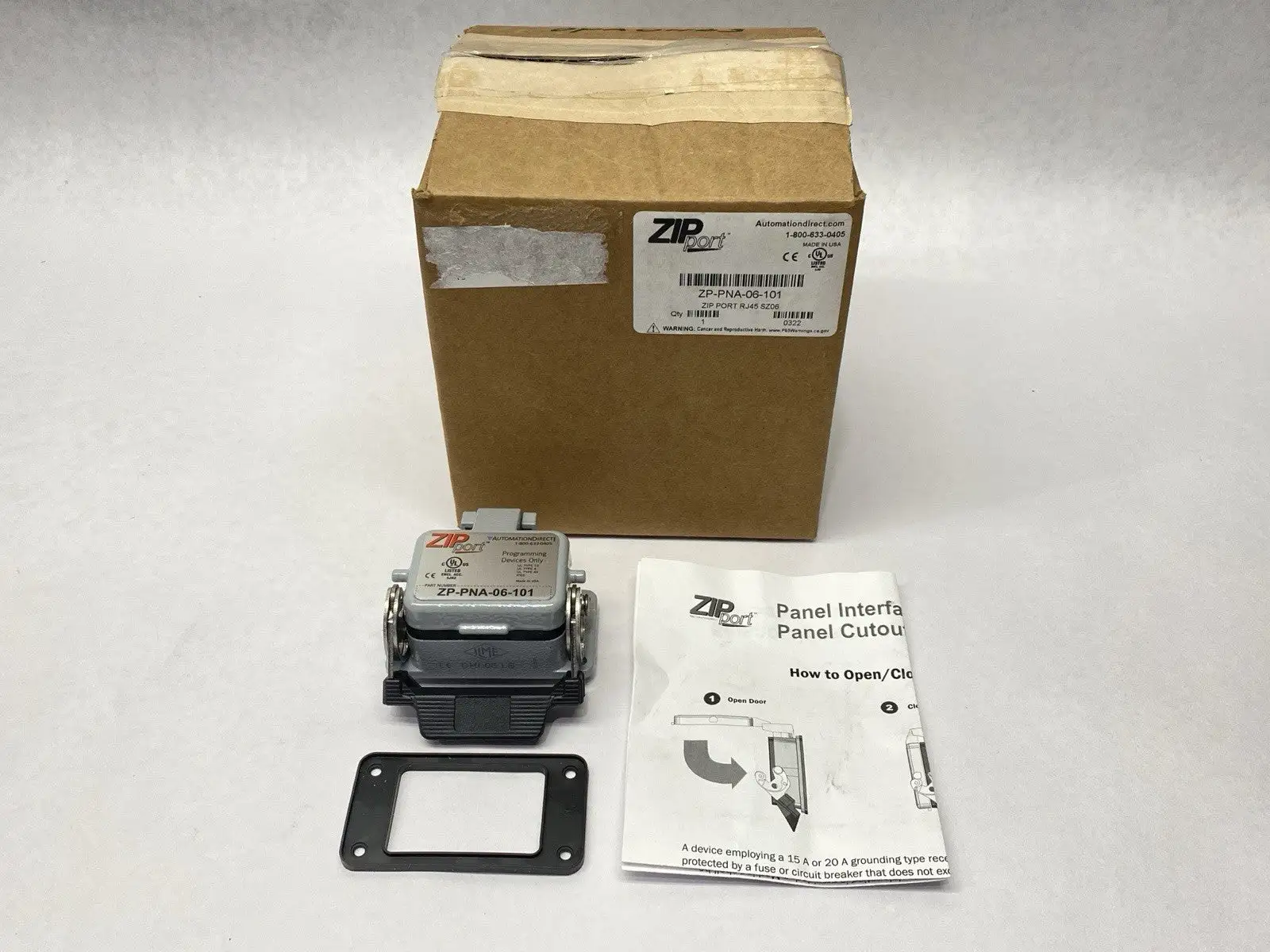 ZP-PNA-06-101 | Automation Direct  ZIPport Panel Interface Connector RJ45 - New Other